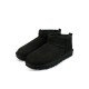 Ugg Australia Classic Ultra Mini Suede Γυναικεία Μποτάκια με Γούνα Μαύρα 1116109-BLK